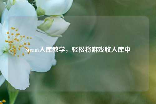 Steam入库教学，轻松将游戏收入库中