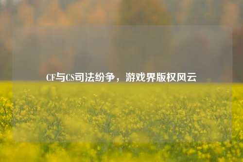 CF与CS司法纷争，游戏界版权风云