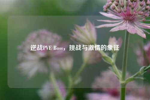 逆战PVE Boss，挑战与激情的象征
