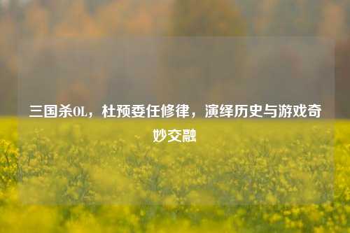 三国杀OL，杜预委任修律，演绎历史与游戏奇妙交融