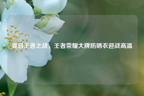 夏日王者之战，王者荣耀大牌防晒衣迎战高温