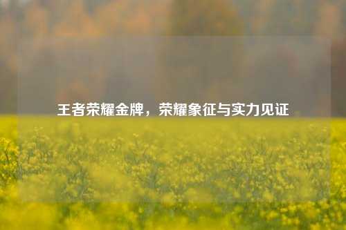 王者荣耀金牌，荣耀象征与实力见证