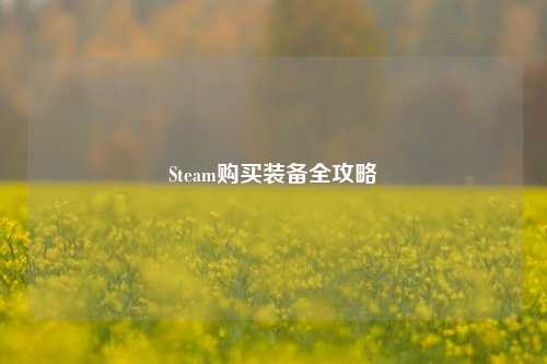 Steam购买装备全攻略