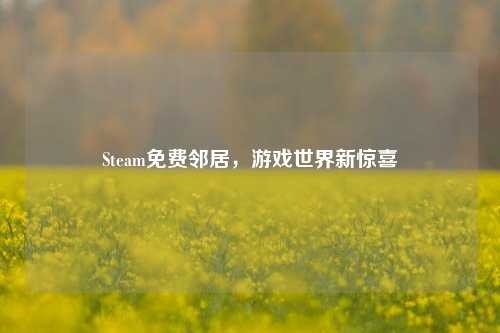 Steam免费邻居，游戏世界新惊喜