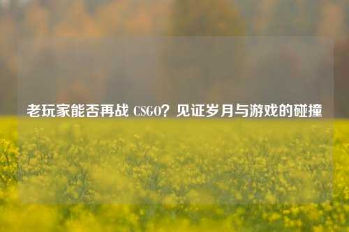 老玩家能否再战 CSGO？见证岁月与游戏的碰撞