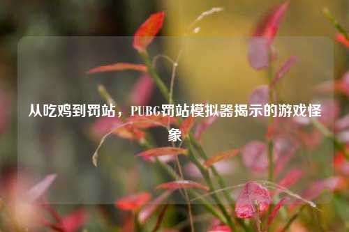 从吃鸡到罚站，PUBG罚站模拟器揭示的游戏怪象