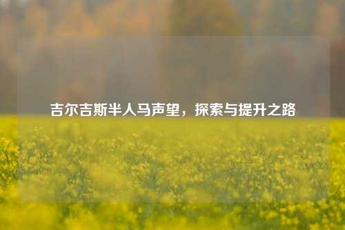 吉尔吉斯半人马声望，探索与提升之路