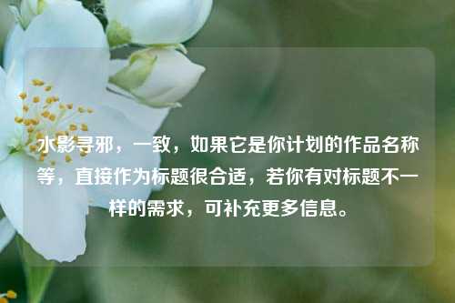 水影寻邪，一致，如果它是你计划的作品名称等，直接作为标题很合适，若你有对标题不一样的需求，可补充更多信息。