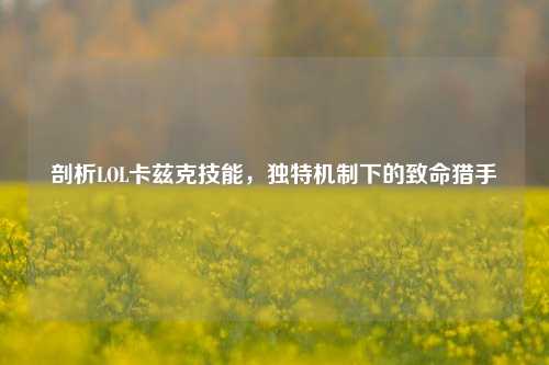 剖析LOL卡兹克技能，独特机制下的致命猎手