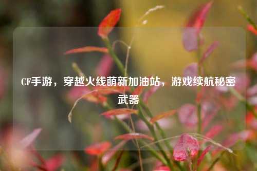 CF手游，穿越火线萌新加油站，游戏续航秘密武器