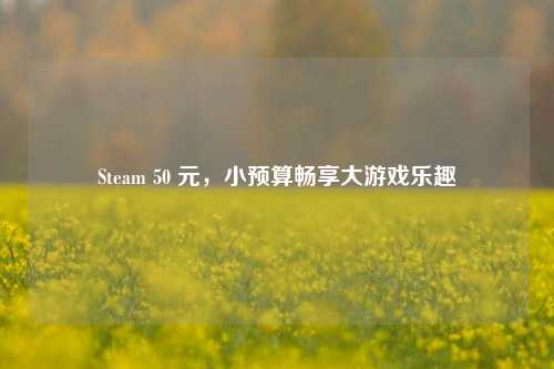 Steam 50 元，小预算畅享大游戏乐趣
