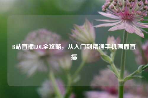 B站直播LOL全攻略，从入门到精通手机画面直播