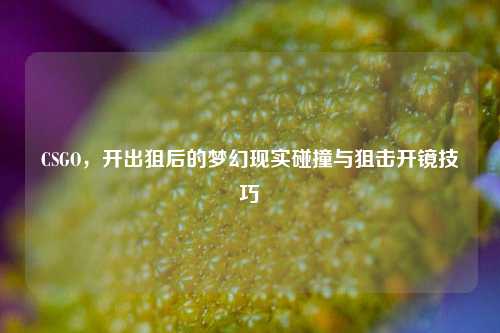 CSGO，开出狙后的梦幻现实碰撞与狙击开镜技巧