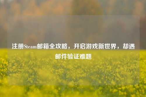 注册Steam邮箱全攻略，开启游戏新世界，却遇邮件验证难题