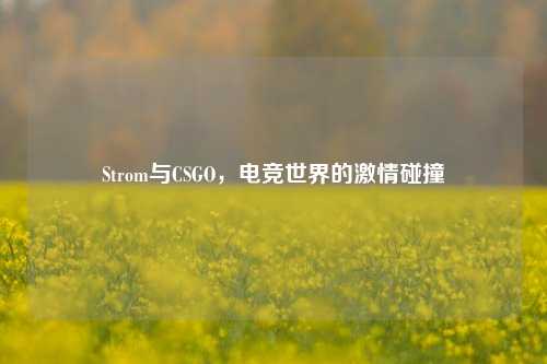 Strom与CSGO，电竞世界的激情碰撞