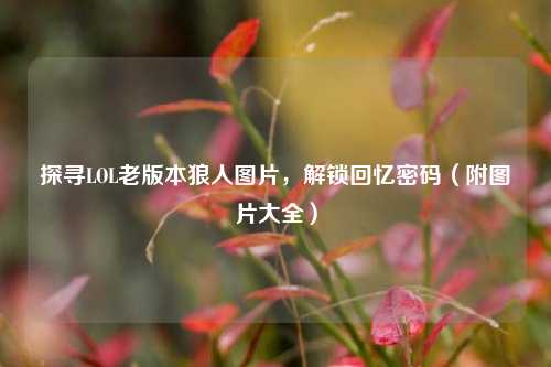 探寻LOL老版本狼人图片，解锁回忆密码（附图片大全）