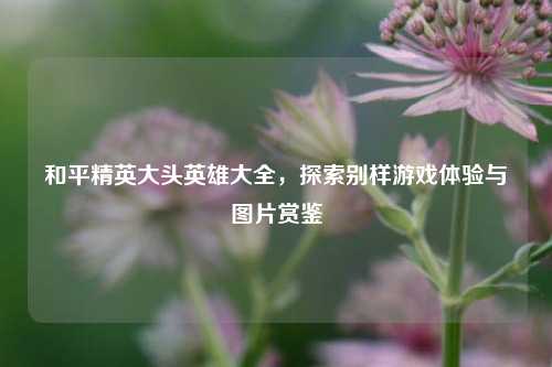 和平精英大头英雄大全，探索别样游戏体验与图片赏鉴