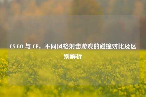CS GO 与 CF，不同风格射击游戏的碰撞对比及区别解析