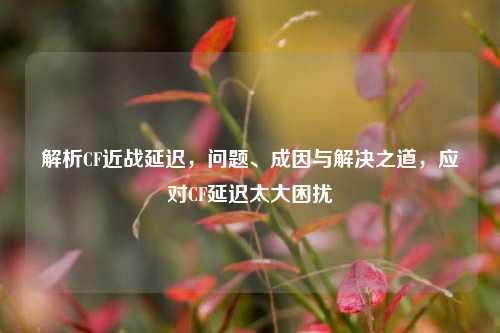 解析CF近战延迟，问题、成因与解决之道，应对CF延迟太大困扰