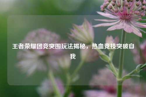王者荣耀团竞突围玩法揭秘，热血竞技突破自我