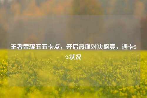 王者荣耀五五卡点，开启热血对决盛宴，遇卡5%状况