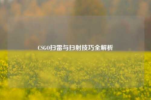 CSGO扫雷与扫射技巧全解析