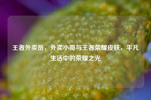 王者外卖员，外卖小哥与王者荣耀皮肤，平凡生活中的荣耀之光