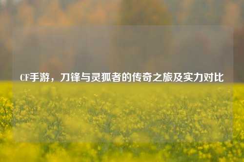 CF手游，刀锋与灵狐者的传奇之旅及实力对比