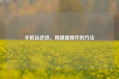 手机玩逆战,用键盘操作的方法